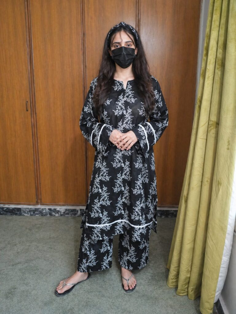Home floral printed stitched lawn suit 2 piece ladies dress