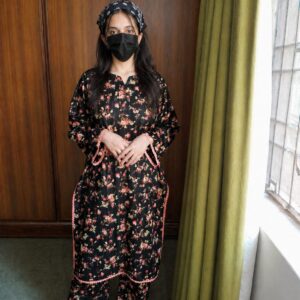doriya lawn 2pc stitched suit floral printed summer dress for women Pakistan